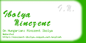 ibolya minczent business card